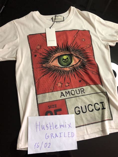 gucci amour eye t shirt fake|gucci shirt checker.